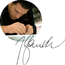 Chef decorates the dish